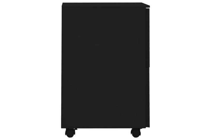 Mobilt arkivskap svart 39x45x67 cm stål - Svart - Oppbevaring - Oppbevaringsmøbler - Kommode - Skuffeseksjon