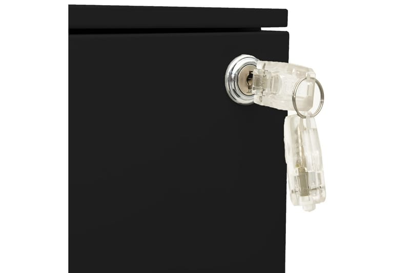 Mobilt arkivskap svart 39x45x67 cm stål - Svart - Oppbevaring - Oppbevaringsmøbler - Kommode - Skuffeseksjon