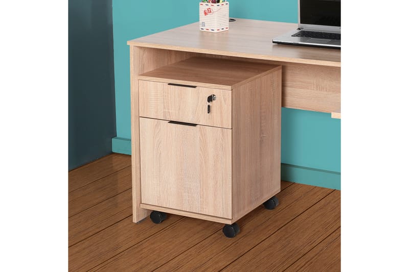 Multi Purpose Cabinet Eik-Sonoma - Oppbevaring - Oppbevaringsmøbler - Kommode - Skuffeseksjon