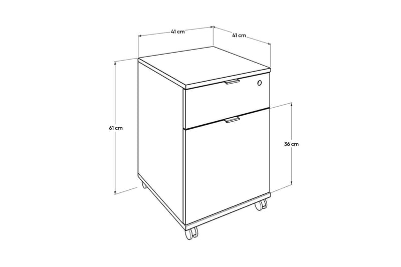 Multi Purpose Cabinet Eik-Sonoma - Oppbevaring - Oppbevaringsmøbler - Kommode - Skuffeseksjon