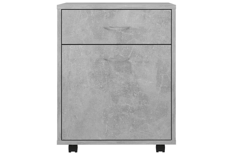 Rulleskap betonggrå 45x38x54 cm sponplate - Grå - Oppbevaring - Oppbevaringsmøbler - Kommode - Skuffeseksjon