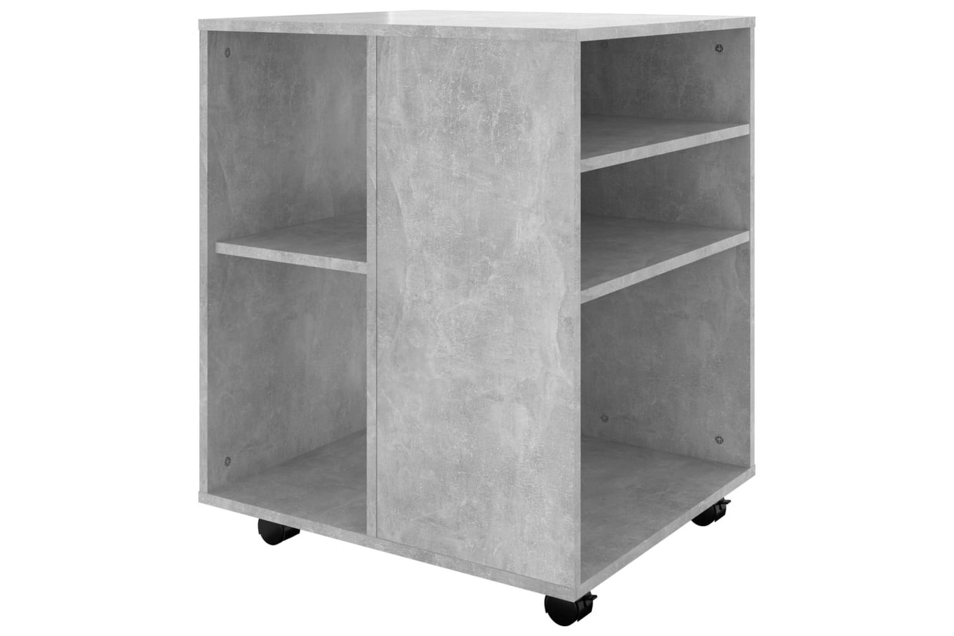 Rulleskap betonggrå 60x53x72 cm sponplate - Grå - Oppbevaring - Oppbevaringsmøbler - Kommode - Skuffeseksjon