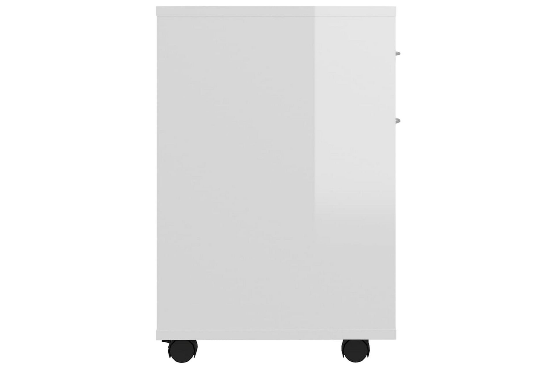 Rulleskap høyglans hvit 45x38x54 cm sponplate - Hvit - Oppbevaring - Oppbevaringsmøbler - Kommode - Skuffeseksjon