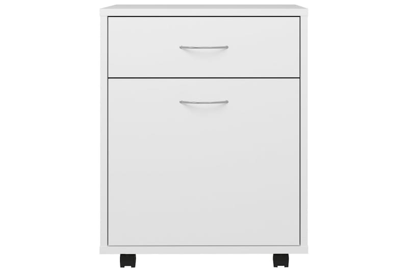 Rulleskap hvit 45x38x54 cm sponplate - Hvit - Oppbevaring - Oppbevaringsmøbler - Kommode - Skuffeseksjon