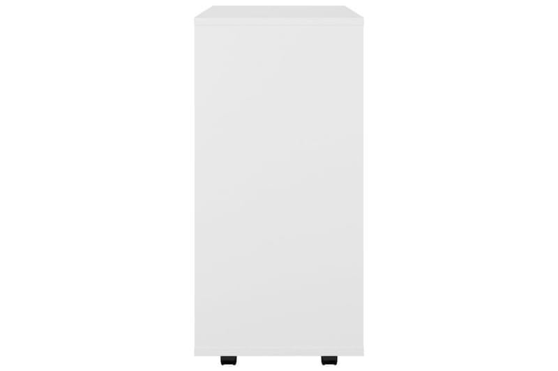 Rulleskap hvit 60x35x75 cm sponplate - Hvit - Oppbevaring - Oppbevaringsmøbler - Kommode - Skuffeseksjon