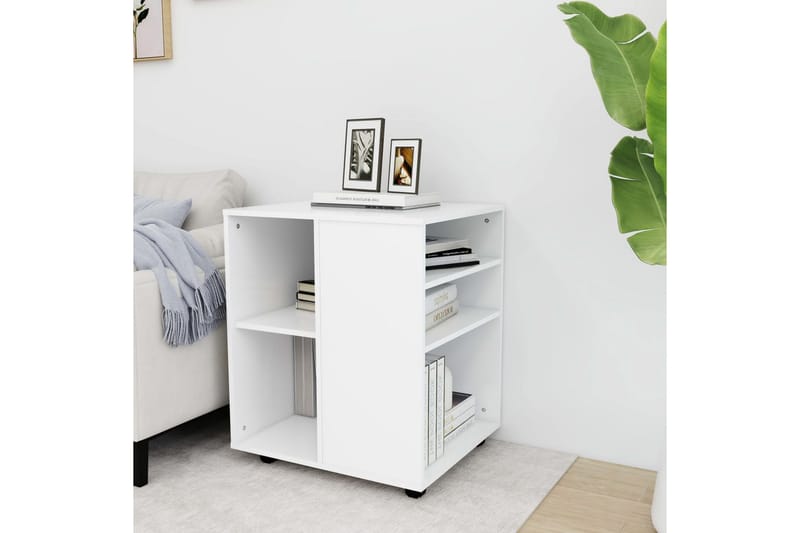 Rulleskap hvit 60x53x72 cm sponplate - Hvit - Oppbevaring - Oppbevaringsmøbler - Kommode - Skuffeseksjon