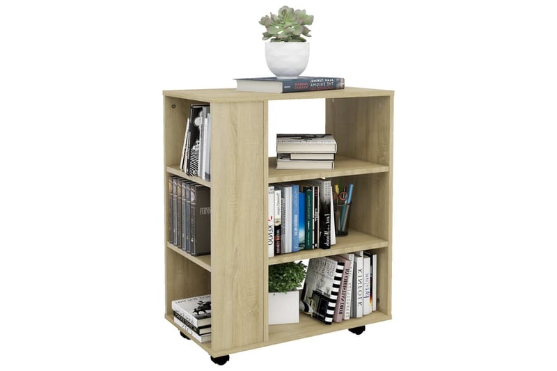 Rulleskap sonoma eik 60x35x75 cm sponplate - Brun - Oppbevaring - Oppbevaringsmøbler - Kommode - Skuffeseksjon