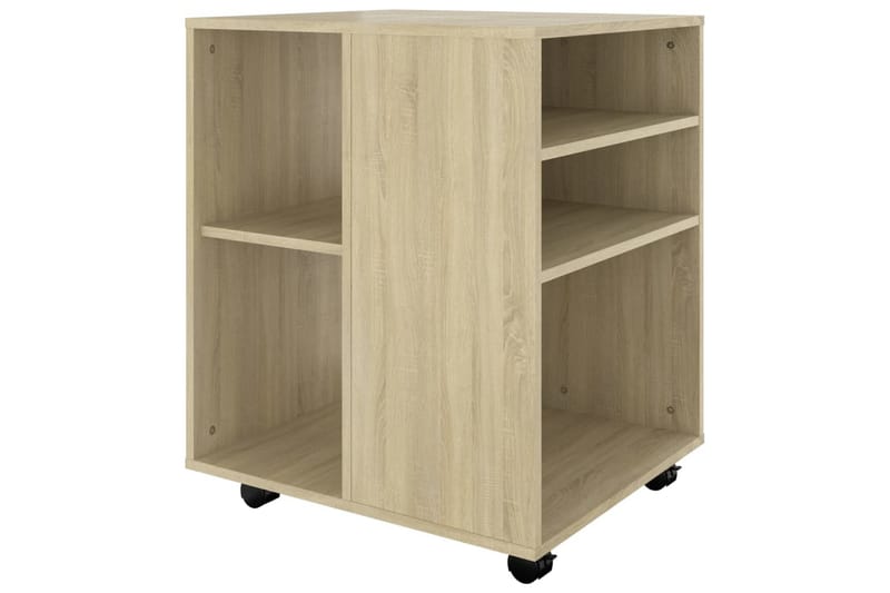 Rulleskap sonoma eik 60x53x72 cm sponplate - Brun - Oppbevaring - Oppbevaringsmøbler - Kommode - Skuffeseksjon