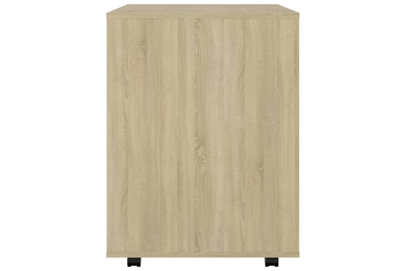 Rulleskap sonoma eik 60x53x72 cm sponplate - Brun - Oppbevaring - Oppbevaringsmøbler - Kommode - Skuffeseksjon