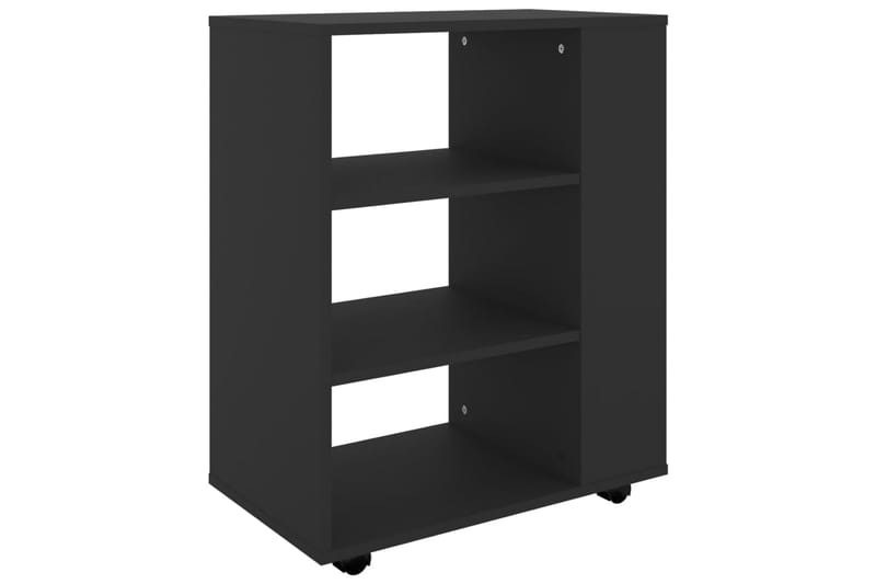 Rulleskap svart 60x35x75 cm sponplate - Svart - Oppbevaring - Oppbevaringsmøbler - Kommode - Skuffeseksjon