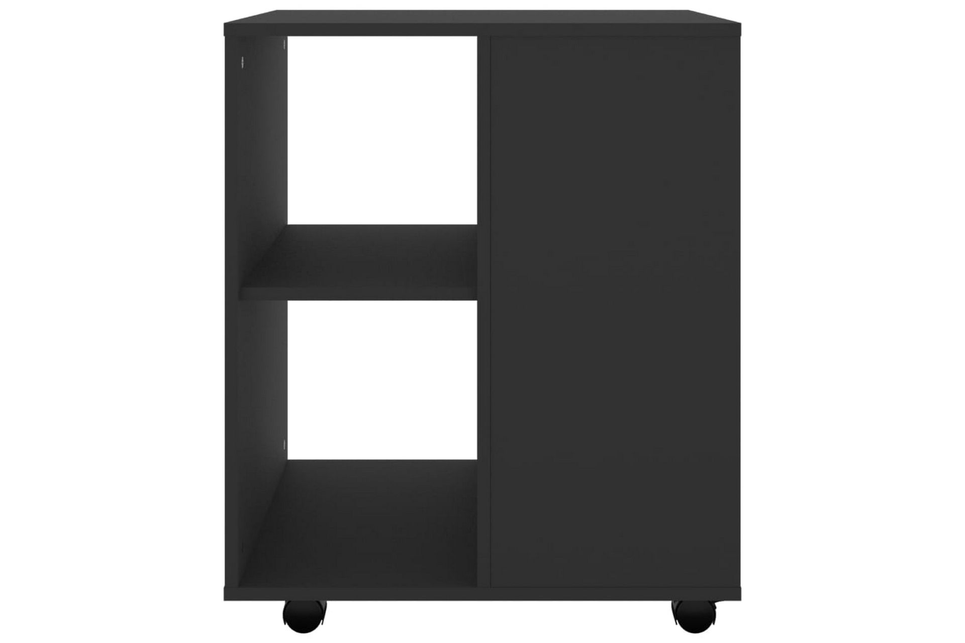 Rulleskap svart 60x53x72 cm sponplate - Svart - Oppbevaring - Oppbevaringsmøbler - Kommode - Skuffeseksjon