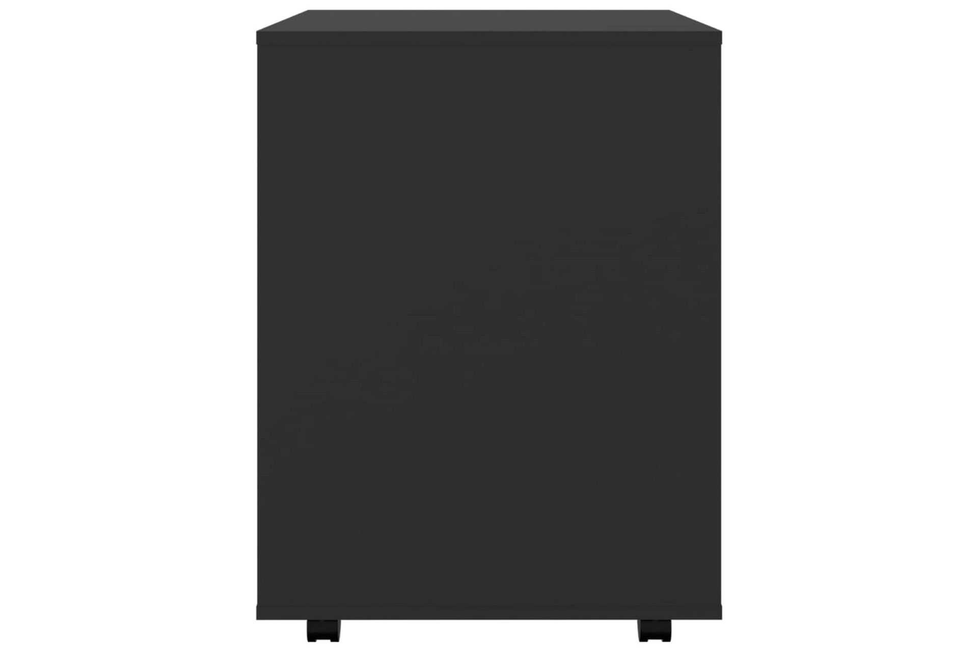 Rulleskap svart 60x53x72 cm sponplate - Svart - Oppbevaring - Oppbevaringsmøbler - Kommode - Skuffeseksjon