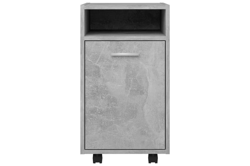 Sideskap med hjul betonggrå 33x38x60 cm sponplater - Grå - Oppbevaring - Oppbevaringsmøbler - Kommode - Skuffeseksjon