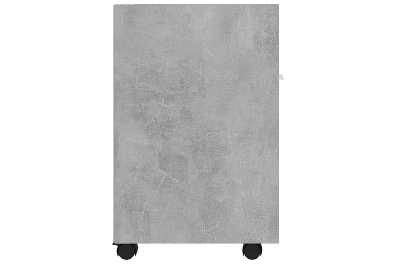 Sideskap med hjul betonggrå 33x38x60 cm sponplater - Grå - Oppbevaring - Oppbevaringsmøbler - Kommode - Skuffeseksjon
