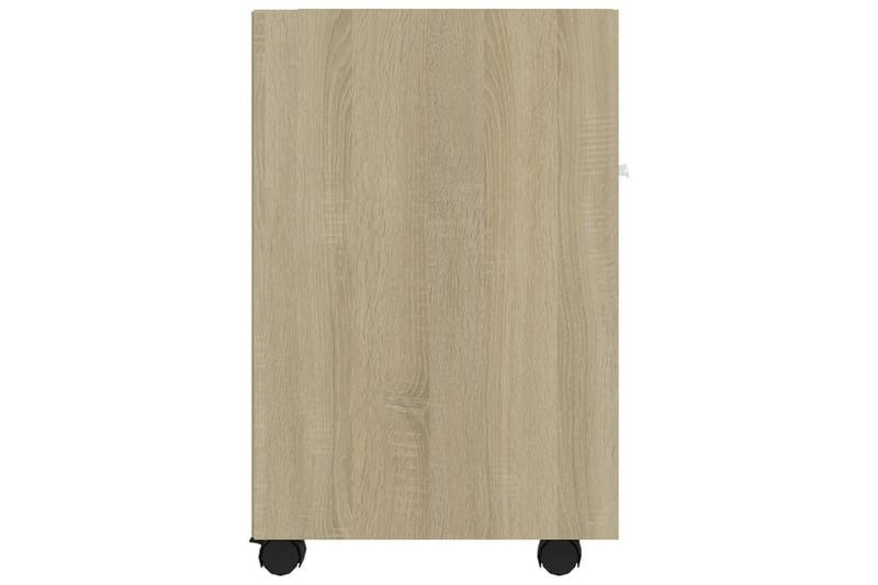 Sideskap med hjul sonoma eik 33x38x60 cm sponplater - Brun - Oppbevaring - Oppbevaringsmøbler - Kommode - Skuffeseksjon