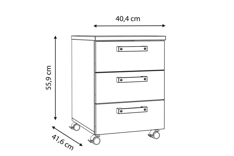 Torelles Vondt 60x41 cm - Brun / Grå - Oppbevaring - Oppbevaringsmøbler - Kommode - Skuffeseksjon