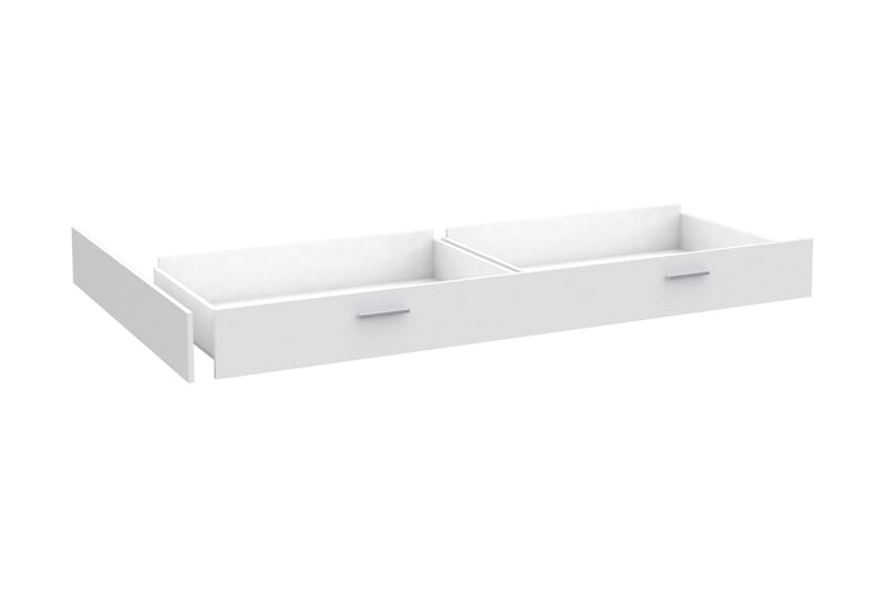 Uzayr Skuff med hjul 200x19 cm - Hvit - Oppbevaring - Oppbevaringsmøbler - Kommode - Skuffeseksjon