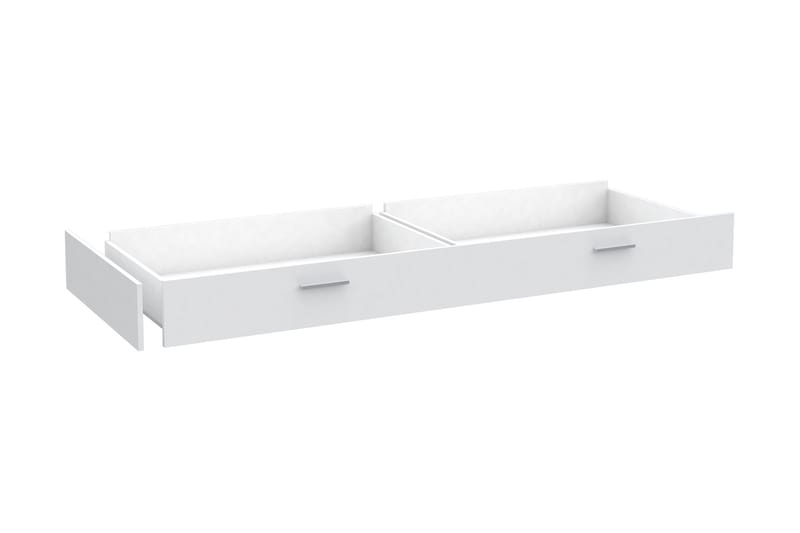 Uzayr Skuff med hjul 200x19 cm - Hvit - Oppbevaring - Oppbevaringsmøbler - Kommode - Skuffeseksjon