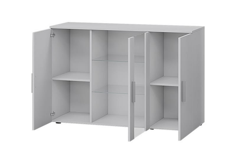 Soho Kommode 41x120 cm LED-belysning - Eik/Svart/Hvit - Oppbevaring - Gangoppbevaring