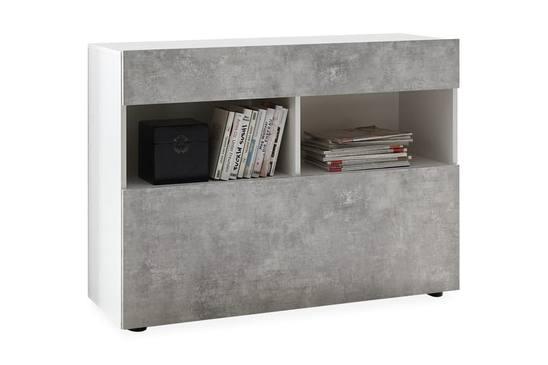 Sorano Kommode 111 cm - Hvit/Grå - Oppbevaring - Oppbevaringsmøbler - Kommode