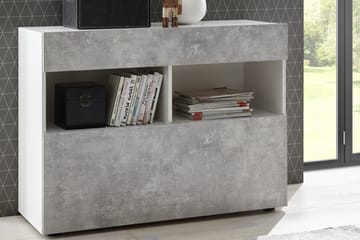 Sorano Kommode 111 cm - Hvit/Grå - Oppbevaring - Oppbevaringsmøbler - Kommode