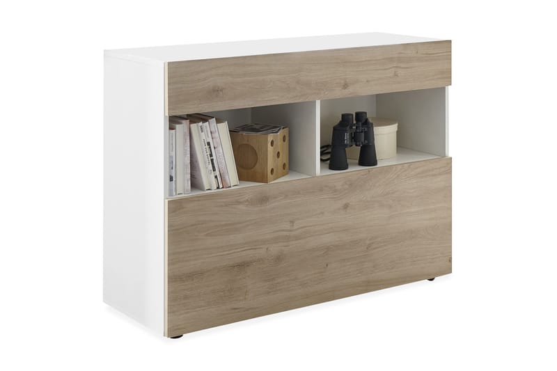 Sorano Kommode 111 cm - Hvit/Tre/Natur - Oppbevaring - Oppbevaringsmøbler - Kommode