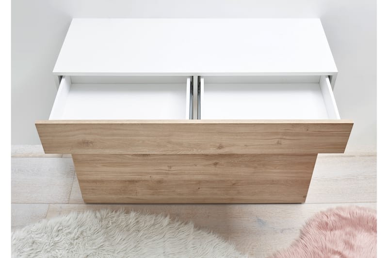 Sorano Kommode 111 cm - Hvit/Tre/Natur - Oppbevaring - Oppbevaringsmøbler - Kommode
