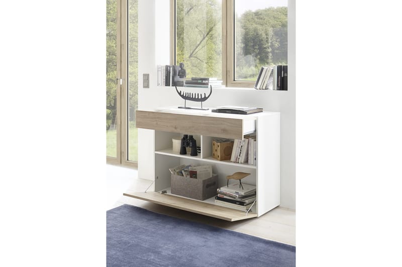 Sorano Kommode 111 cm - Hvit/Tre/Natur - Oppbevaring - Oppbevaringsmøbler - Kommode