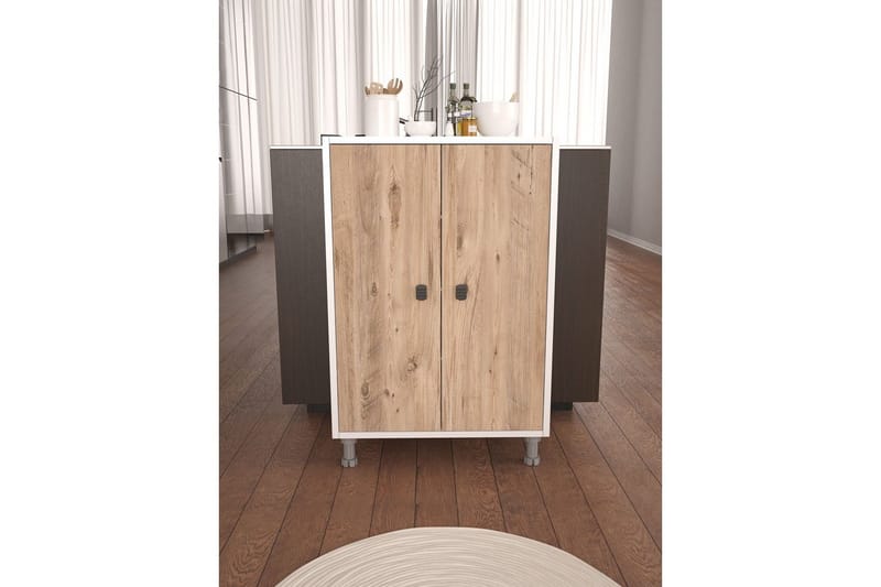 Sourav Kommode 59 cm - Brun/Hvit - Oppbevaring - Oppbevaringsmøbler - Kommode - Entrekommode