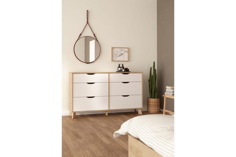 Sumita Kommode 156 cm - Natur/Hvit - Oppbevaring - Oppbevaringsmøbler - Kommode