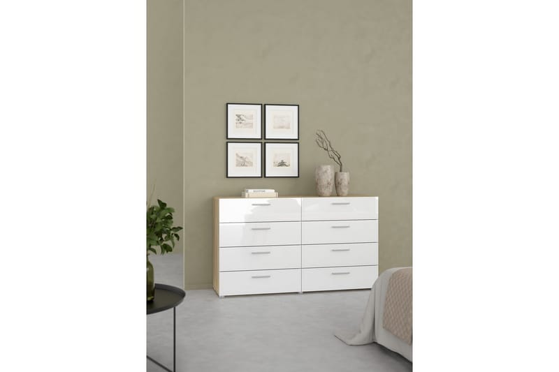 Suntia Kommode 140 cm - Natur/Hvit - Oppbevaring - Oppbevaringsmøbler - Kommode