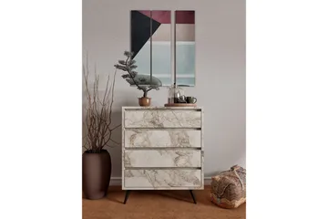 Suvera Kommode 70 cm - Hvit Marmor - Oppbevaring - Oppbevaringsmøbler - Kommode - Entrekommode