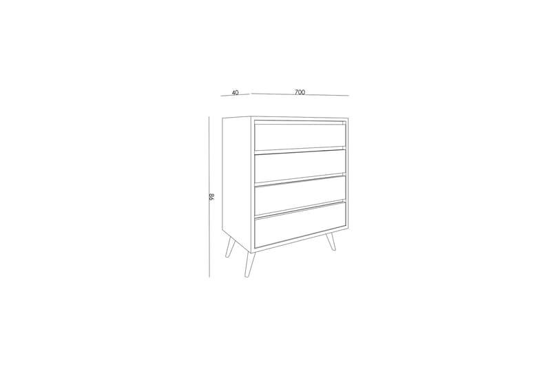 Suvera Kommode 70 cm - Hvit Marmor - Oppbevaring - Oppbevaringsmøbler - Kommode - Entrekommode