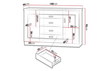 Tadeusz Kommode 140x44x90 cm - Oppbevaring - Oppbevaringsm�øbler - Kommode