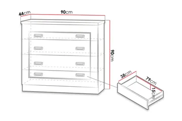 Tadeusz kommode 90x44x90 cm - Oppbevaring - Oppbevaringsmøbler - Kommode - Entrekommode