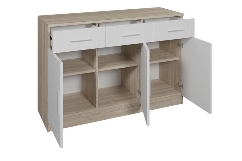 Valga Kommode 37x104 cm - Hvit/Natur - Oppbevaring - Oppbevaringsmøbler - Kommode - Entrekommode