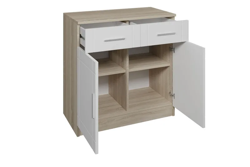 Valga Kommode 37x69 cm - Hvit/Natur - Oppbevaring - Oppbevaringsmøbler - Kommode - Entrekommode