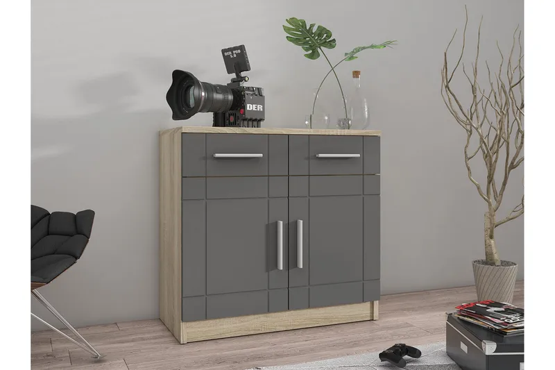 Valga Kommode 37x69 cm - Natur/Grå - Oppbevaring - Oppbevaringsmøbler - Kommode - Entrekommode