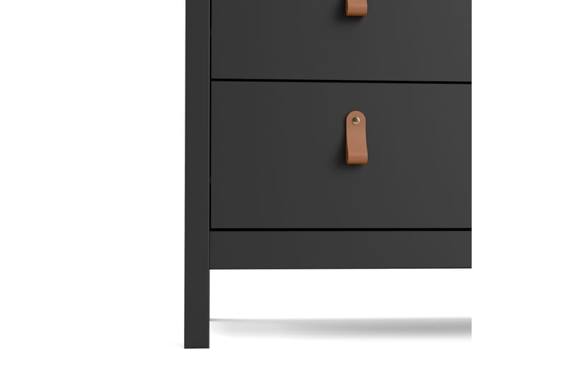 Vallvidera Kommode 5 Skuffer 38x82 cm - Svart/Natur - Oppbevaring - Oppbevaringsmøbler - Kommode