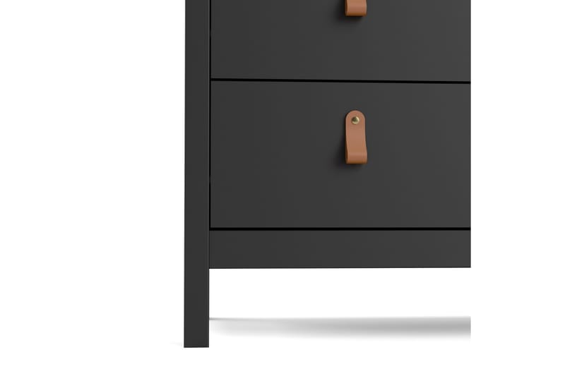 Vallvidera Kommode 5 Skuffer 38x82 cm - Svart/Natur - Oppbevaring - Oppbevaringsmøbler - Kommode