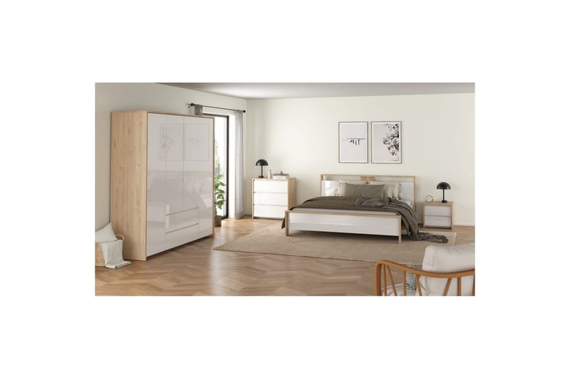 Varun Kommode 80 cm - Hvit - Oppbevaring - Oppbevaringsmøbler - Kommode - Entrekommode