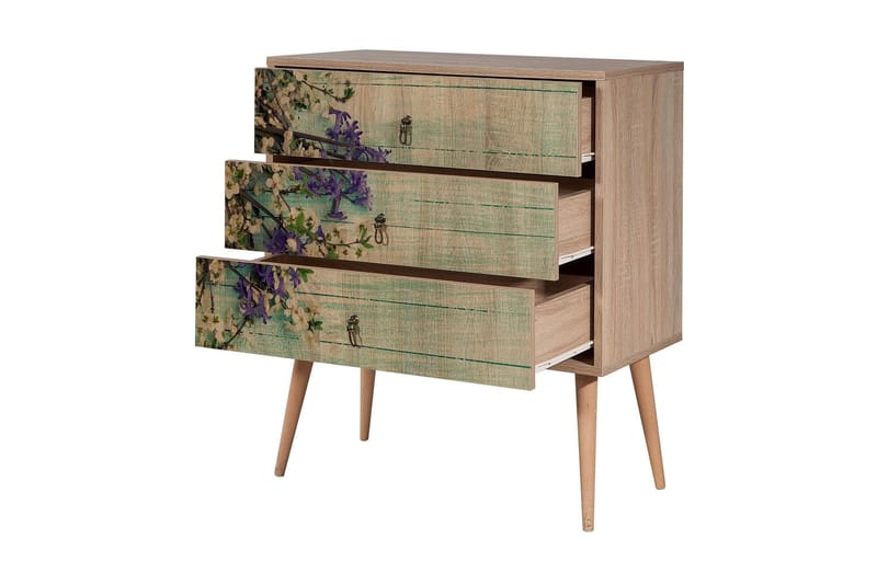Vellavie Kommode Kirsebærblomst - Grønn/Brun - Oppbevaring - Oppbevaringsmøbler - Kommode - Entrekommode