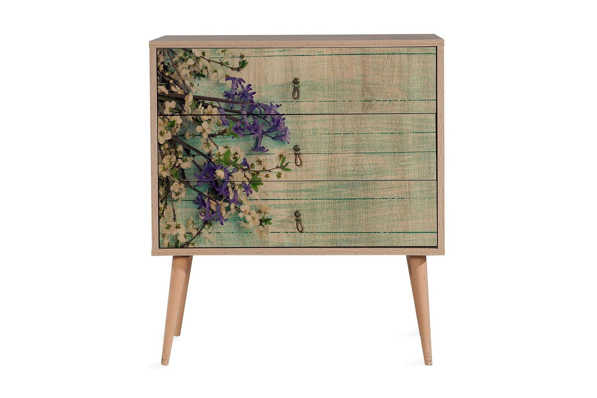 Vellavie Kommode Kirsebærblomst - Grønn/Brun