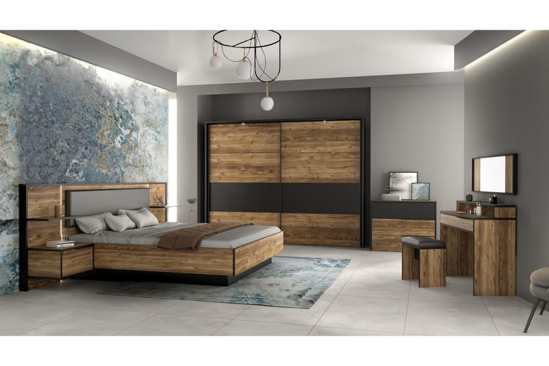 Vergina Kommode 42x100 cm - Brun/Svart - Oppbevaring - Oppbevaringsmøbler - Kommode - Entrekommode