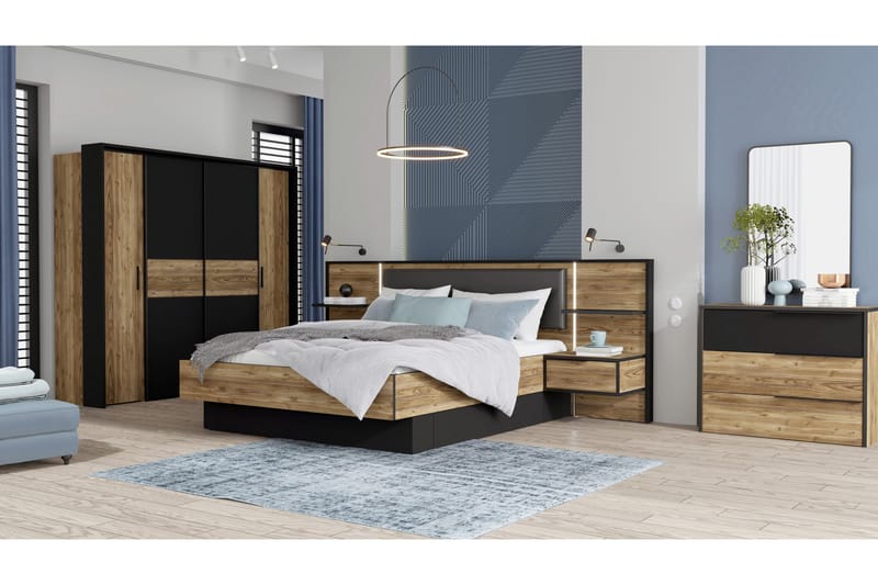 Vergina Kommode 42x100 cm - Brun/Svart - Oppbevaring - Oppbevaringsmøbler - Kommode - Entrekommode
