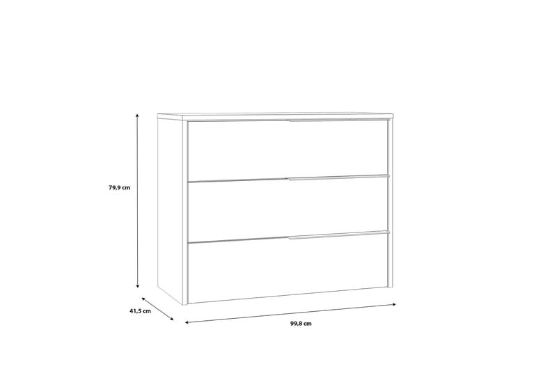 Vergina Kommode 42x100 cm - Brun/Svart - Oppbevaring - Oppbevaringsmøbler - Kommode - Entrekommode