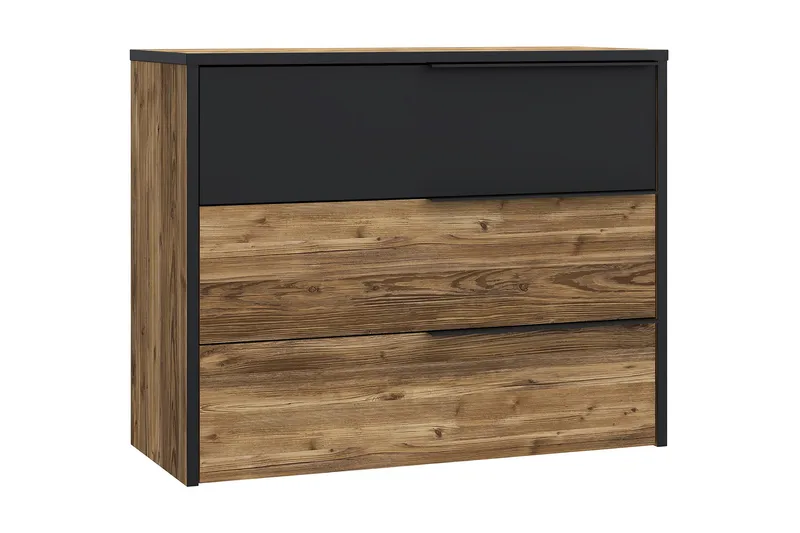 Vergina Kommode 42x100 cm, Brun/Svart