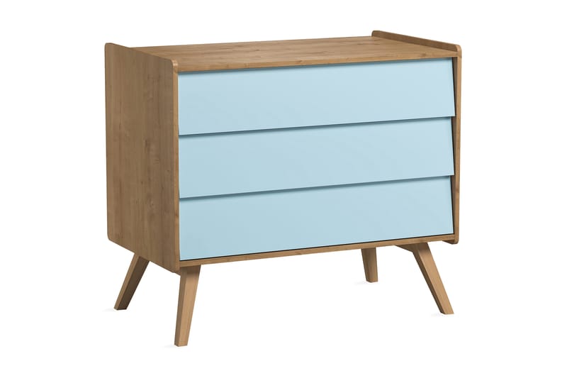 Vintage Kommode Tre / Natur / Blå - VOX - Oppbevaring - Oppbevaringsmøbler - Kommode - Entrekommode