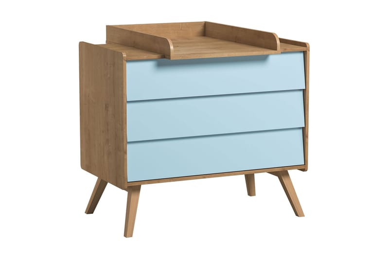 Vintage Kommode Tre / Natur / Blå - VOX - Oppbevaring - Oppbevaringsmøbler - Kommode - Entrekommode