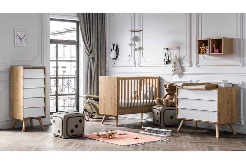 Vintage Kommode Tre / Natur / Hvit - VOX - Oppbevaring - Oppbevaringsmøbler - Kommode